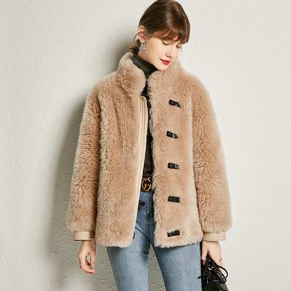 c407004 women winter real wool fur coat warm jacket lady female over size parka, Black
c407004 women winter real wool fur coat warm jacket lady female over size parka, Black