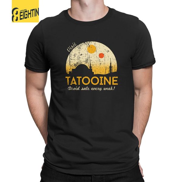 visit tatooine t-shirt crew neck pure cotton men's short sleeve tee shirt vintage style simple plus size t shirts, White;black
visit tatooine t-shirt crew neck pure cotton men's short sleeve tee shirt vintage style simple plus size t shirts, White;black