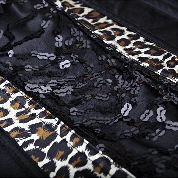 new waisttrainer corsets lace up back overbust steampunk corselet black sequined leopard satin boned gothic corsets s-2xl, Black;white
new waisttrainer corsets lace up back overbust steampunk corselet black sequined leopard satin boned gothic corsets s-2xl, Black;white