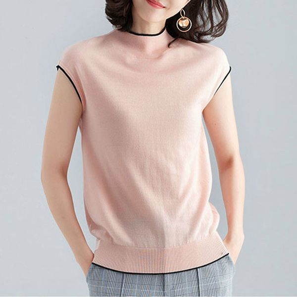 spring and summer women knitted vest 2020 new fashion casual pink blue shirts solid turtleneck sleeveless bottoming shirt, White
spring and summer women knitted vest 2020 new fashion casual pink blue shirts solid turtleneck sleeveless bottoming shirt, White