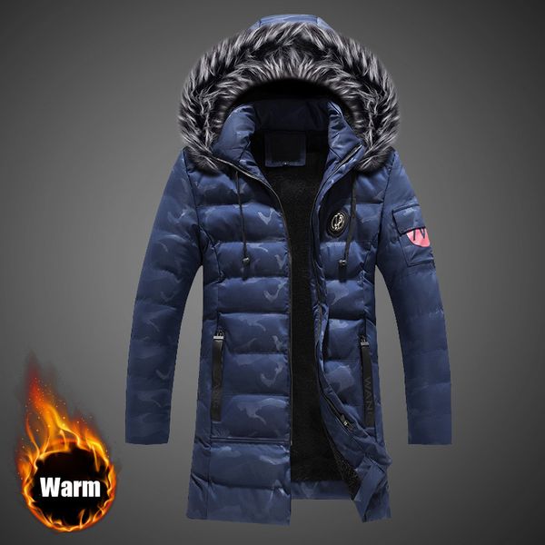 men parka 2019 winter jacket men hooded faux fur collar long coat camouflage outwear velvet warm trench, Tan;black
men parka 2019 winter jacket men hooded faux fur collar long coat camouflage outwear velvet warm trench, Tan;black