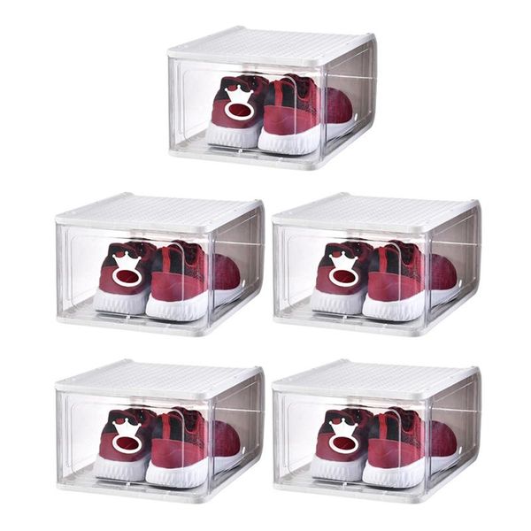 4/5pcs dustproof shoes boxes thicken transparent stackable plastic shoes storage case detachable organizer
4/5pcs dustproof shoes boxes thicken transparent stackable plastic shoes storage case detachable organizer