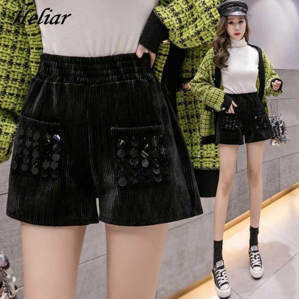 women woolen sequined shorts women black shinning short with pockets wide leg 2020 summer shorts for, White;black
women woolen sequined shorts women black shinning short with pockets wide leg 2020 summer shorts for, White;black