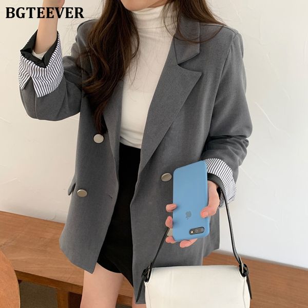 bgteever autumn winter office ladies coats simple casual women suit jackets double-breasted pockets female blazers 2019, White;black
bgteever autumn winter office ladies coats simple casual women suit jackets double-breasted pockets female blazers 2019, White;black