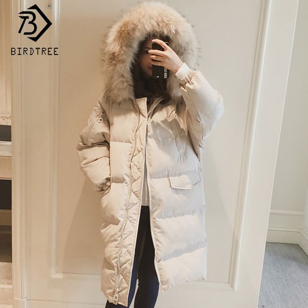 2019 winter new women's hooded solid down parka long jacket sweet big fur zipper full sleeve korean style thick coat c90801k, Black
2019 winter new women's hooded solid down parka long jacket sweet big fur zipper full sleeve korean style thick coat c90801k, Black