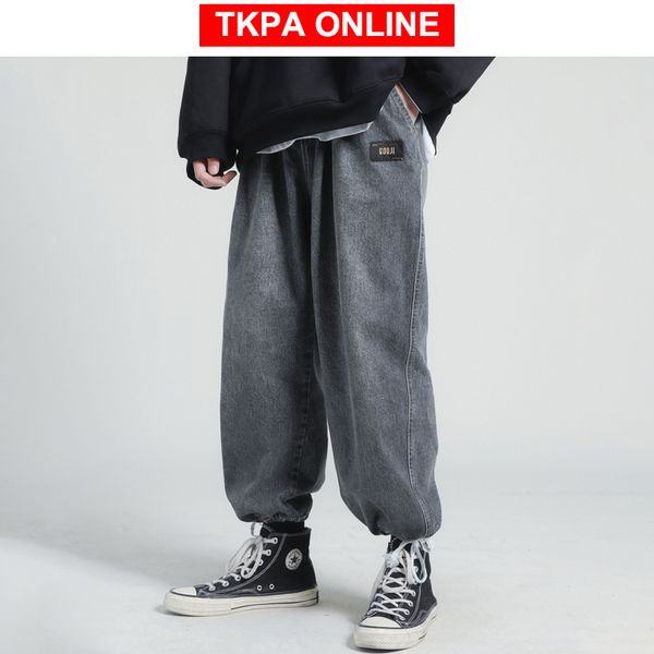men high waist harem pants dark grey jeans 2020 man harajuku straight denim pants vintage baggy kpop casual cargo, Blue
men high waist harem pants dark grey jeans 2020 man harajuku straight denim pants vintage baggy kpop casual cargo, Blue