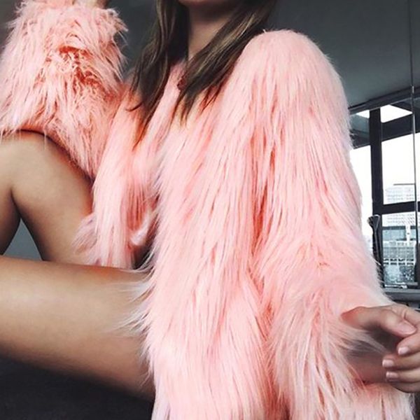 new women coat furry faux fur coat fluffy warm long sleeve female outerwear autumn winter jacket hairy collarless overcoat, Black
new women coat furry faux fur coat fluffy warm long sleeve female outerwear autumn winter jacket hairy collarless overcoat, Black
