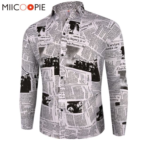 new arrival casual business plaid shirts men dress vintage newspaper print long sleeve camisa social mens floral shirts -3xl, White;black
new arrival casual business plaid shirts men dress vintage newspaper print long sleeve camisa social mens floral shirts -3xl, White;black