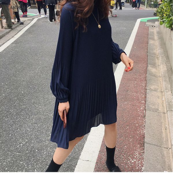 2020 new korean summer fashion women clothes vacation dresses lantern sleeves pullover loose chiffon dress pleated wg686, Black;gray
2020 new korean summer fashion women clothes vacation dresses lantern sleeves pullover loose chiffon dress pleated wg686, Black;gray
