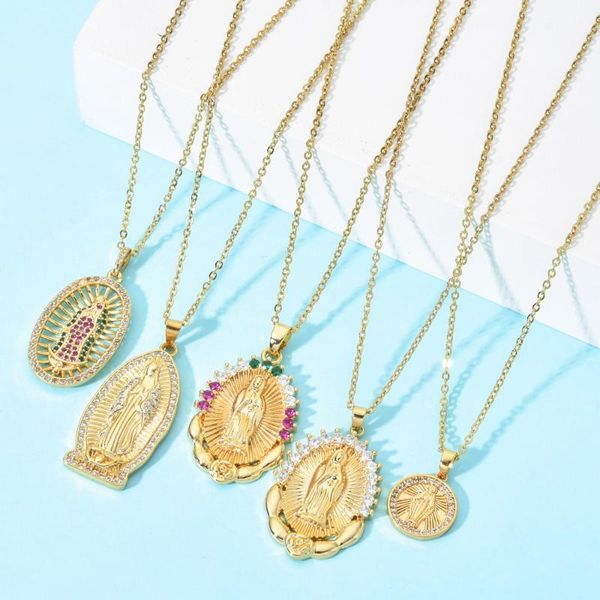 endless story women virgin mary pendant necklaces gold link chain zircon gold blessed necklace imitation catholic jewelry, Silver
endless story women virgin mary pendant necklaces gold link chain zircon gold blessed necklace imitation catholic jewelry, Silver