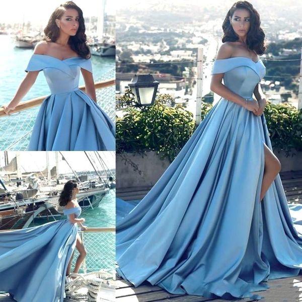 baby blue off shoulders evening dresses high slits summer holiday satin formal prom pageant gowns arabic fitted dresses evening wear, Black;red
baby blue off shoulders evening dresses high slits summer holiday satin formal prom pageant gowns arabic fitted dresses evening wear, Black;red