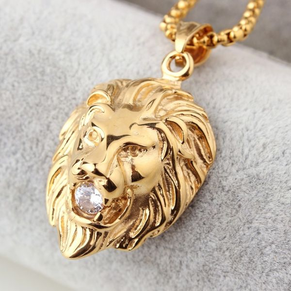 new sale 316l stainless steel gold color vintage biker crystal lion head pendant necklace mens boys rock jewelry box link chain, Silver
new sale 316l stainless steel gold color vintage biker crystal lion head pendant necklace mens boys rock jewelry box link chain, Silver