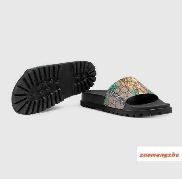 men's thick bottom slippers 429469 trump bee embroidered sneakers box, Black