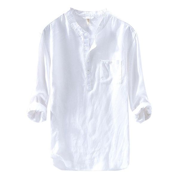 men's casual shirts chamsgend long sleeve man cotton tunic causal shirt button linen solid color loose blouse, White;black
men's casual shirts chamsgend long sleeve man cotton tunic causal shirt button linen solid color loose blouse, White;black