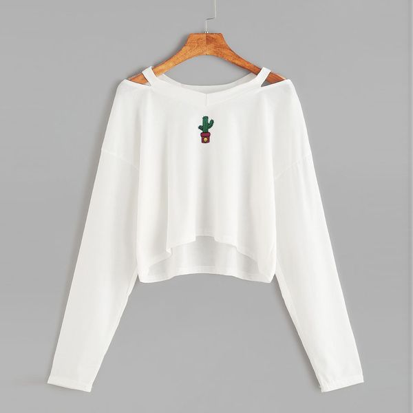 feitong women sweatshirt pullovers o-neck shredded streetwear long sleeve off shoulder embroidery sweatshirt causal short, Black
feitong women sweatshirt pullovers o-neck shredded streetwear long sleeve off shoulder embroidery sweatshirt causal short, Black