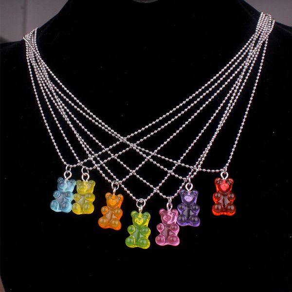 new colorful cute transparent resin cartoon animal pendant necklace beads chain for girl children jewelry gifts, Silver
new colorful cute transparent resin cartoon animal pendant necklace beads chain for girl children jewelry gifts, Silver