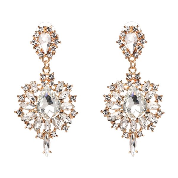 female new arrival 3 colors cute sweety statement jewelry big crystal dangle earring design long drop brinco, Silver
female new arrival 3 colors cute sweety statement jewelry big crystal dangle earring design long drop brinco, Silver