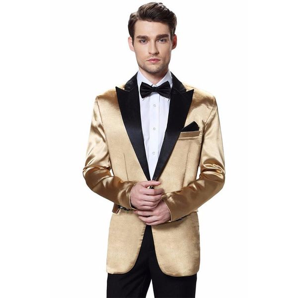 anniebritney gold satin slim fit men suit with black pants custom 2 piece groom wedding tuxedo high end prom wedding men suit, White;black
anniebritney gold satin slim fit men suit with black pants custom 2 piece groom wedding tuxedo high end prom wedding men suit, White;black
