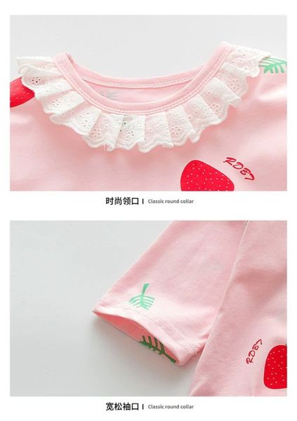 детская цельная пижама, весенне-осенне-летняя тонкая домашняя одежда из чистого хлопка для девочек, милые маленькие дети, летний утешитель д, Blue;red