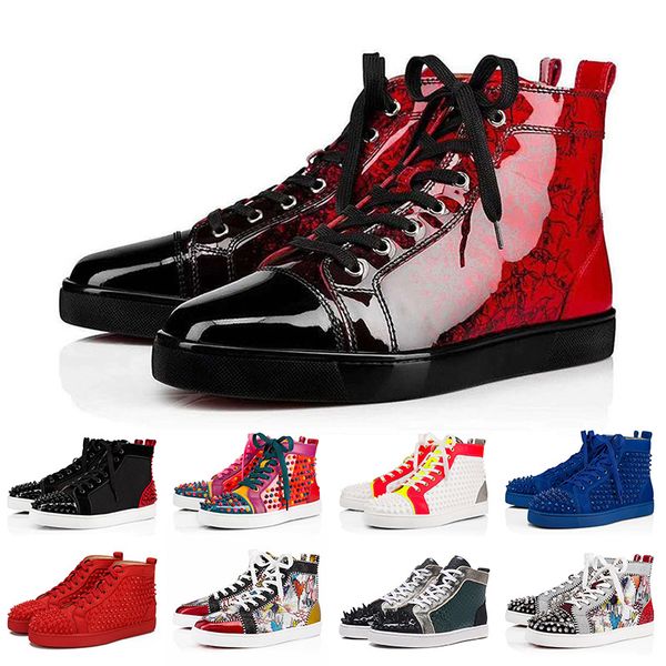 red bottoms mens designer shoes spike suede leather luxury red bottom women flat casual shoes dress party lovers platform sneakers 36-47 
red bottoms mens designer shoes spike suede leather luxury red bottom women flat casual shoes dress party lovers platform sneakers 36-47