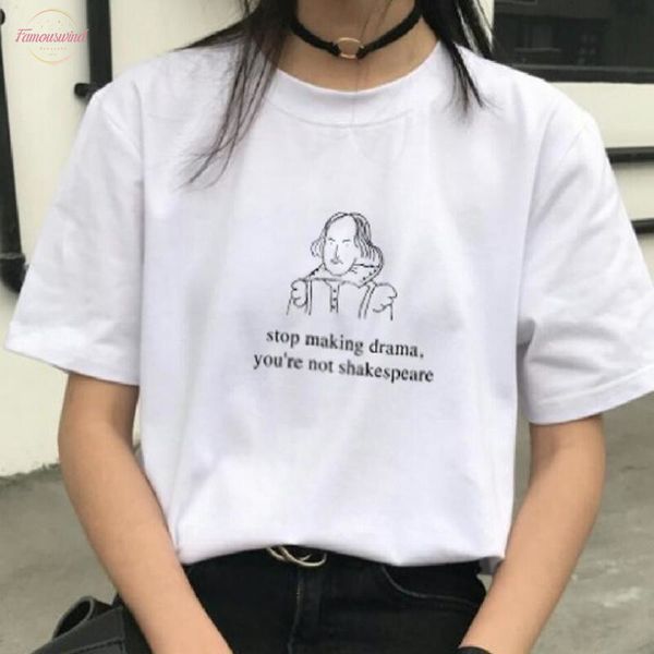 2020 v neck new fashion women t shirts summer smaking drama quotes funny t shirt women drop shipping good quality, White
2020 v neck new fashion women t shirts summer smaking drama quotes funny t shirt women drop shipping good quality, White