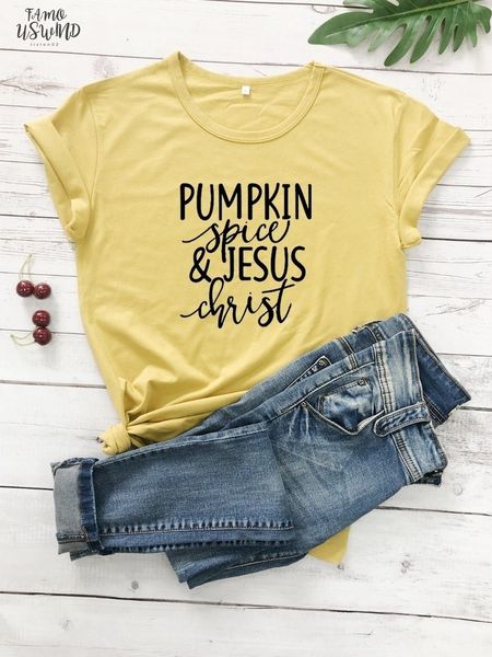 pumpkin spice and jesus christian t shirt casual halloween jesus tee 100% cotton tumblr vintage graphic quote art tshirts, White
pumpkin spice and jesus christian t shirt casual halloween jesus tee 100% cotton tumblr vintage graphic quote art tshirts, White