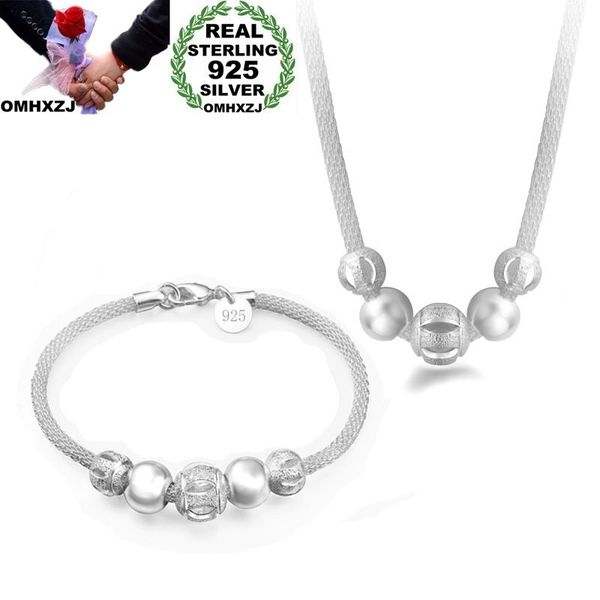omhxzj wholesale personality fashion woman gift silver beads mesh chain 925 sterling silver bracelet+necklace jewelry set se48, Black
omhxzj wholesale personality fashion woman gift silver beads mesh chain 925 sterling silver bracelet+necklace jewelry set se48, Black