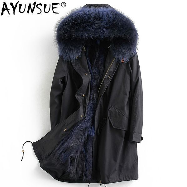 ayunsue real fur coat men parka racoon dog fur liner men's winter jacket long coat jackets parkas hombre invierno ml-pk10 kj1178, Black
ayunsue real fur coat men parka racoon dog fur liner men's winter jacket long coat jackets parkas hombre invierno ml-pk10 kj1178, Black