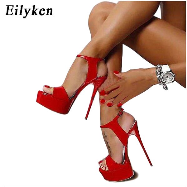 eilyken women gladiator party ankle strap patent leather concise ultra very high heel pumps 16cm fetish sandals shoes 46 y200620, Black
eilyken women gladiator party ankle strap patent leather concise ultra very high heel pumps 16cm fetish sandals shoes 46 y200620, Black