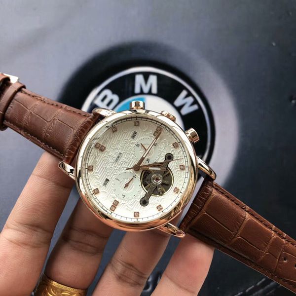 men's fashion for sub-dials watch mens dial leather strap automatic work casual mechanical watches genuine 42mm gift qdcsr, Slivery;brown
men's fashion for sub-dials watch mens dial leather strap automatic work casual mechanical watches genuine 42mm gift qdcsr, Slivery;brown