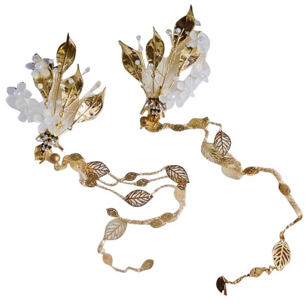 fashion golden leaf wedding hair accessories floral tassels hairpin wedding dress accessories women hair clip ornaments for gi, White;golden
fashion golden leaf wedding hair accessories floral tassels hairpin wedding dress accessories women hair clip ornaments for gi, White;golden