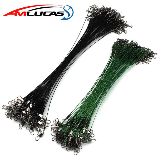 amlucas 30pcs/lot fishing line steel wire leader with swivel 15cm 20cm 25cm 30cm wire spinner fishing accessory we136
amlucas 30pcs/lot fishing line steel wire leader with swivel 15cm 20cm 25cm 30cm wire spinner fishing accessory we136