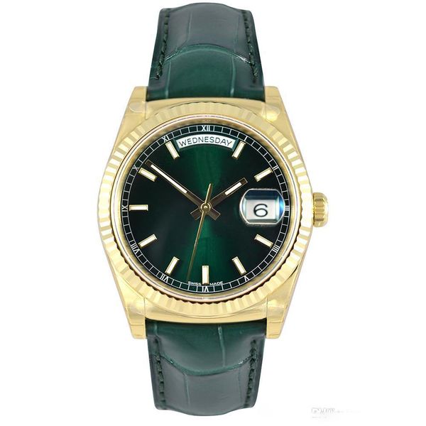 Green Mens Watch Sweep Automatic Movement Mechanical green leather Date gold Sapphire Original Clasp Men Watches free shipping
Green Mens Watch Sweep Automatic Movement Mechanical green leather Date gold Sapphire Original Clasp Men Watches free shipping