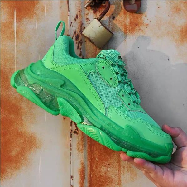 paris triple-s shoes crystal bottom green luxury dad shoes platform triple s sneakers for mens women vintage kanye old grandpa c09, Black 
paris triple-s shoes crystal bottom green luxury dad shoes platform triple s sneakers for mens women vintage kanye old grandpa c09, Black