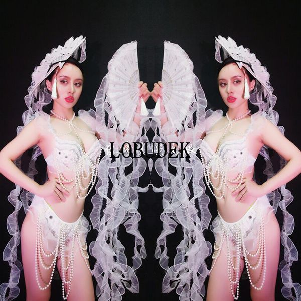 women stage wear white beading bikini tassel fringe fan set nightclub party show dance costume singer dance team dj costume, Black;red
women stage wear white beading bikini tassel fringe fan set nightclub party show dance costume singer dance team dj costume, Black;red