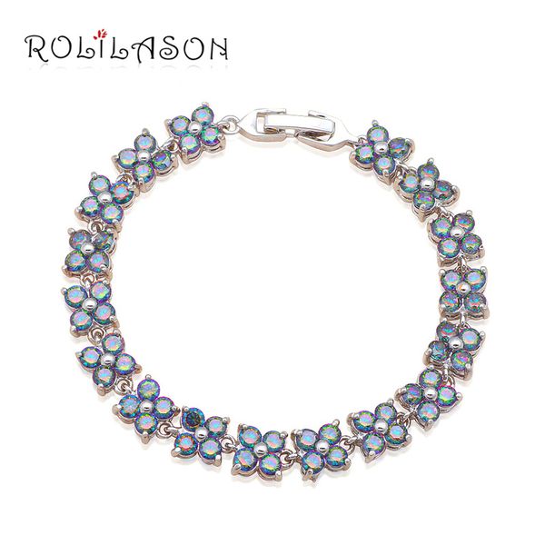 rolilason romantic style flower design zircon silver plated charm bracelets elegant fashion jewelry for ladies tb891, Golden;silver
rolilason romantic style flower design zircon silver plated charm bracelets elegant fashion jewelry for ladies tb891, Golden;silver