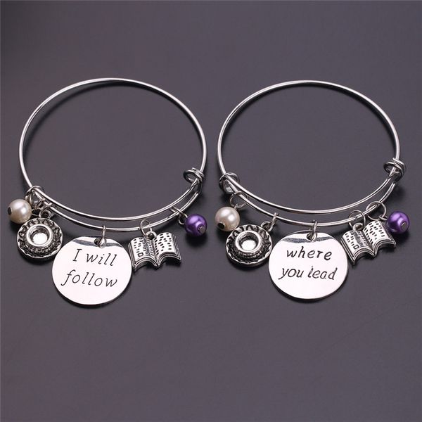 2pcs/set"where you lead i will follow"hand stamped bangle,gilmore girls inspired jewelry with book,teacup,pearls charm bracelet, Black
2pcs/set"where you lead i will follow"hand stamped bangle,gilmore girls inspired jewelry with book,teacup,pearls charm bracelet, Black