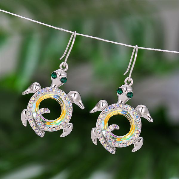 charm female turtle animal drop earrings rainbow crystal stone wedding earrings for women unique silver gold double
charm female turtle animal drop earrings rainbow crystal stone wedding earrings for women unique silver gold double
