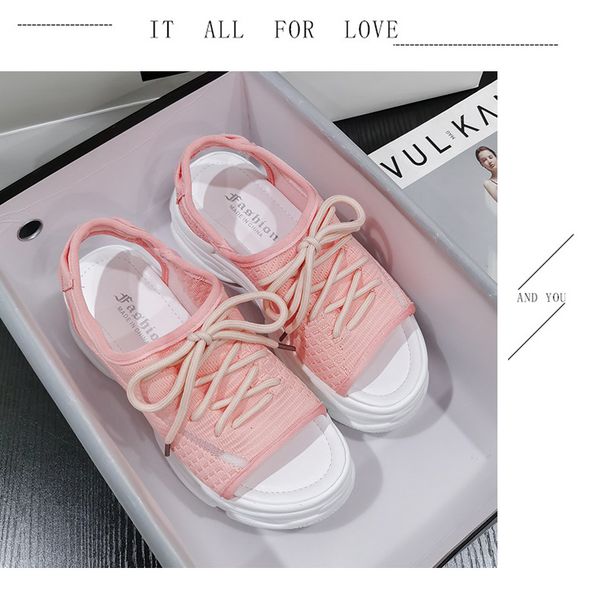 2020 summer women's sandals breathable flying woven thick bottom daddy shoes sports shoes fish mouth ins, Black
2020 summer women's sandals breathable flying woven thick bottom daddy shoes sports shoes fish mouth ins, Black