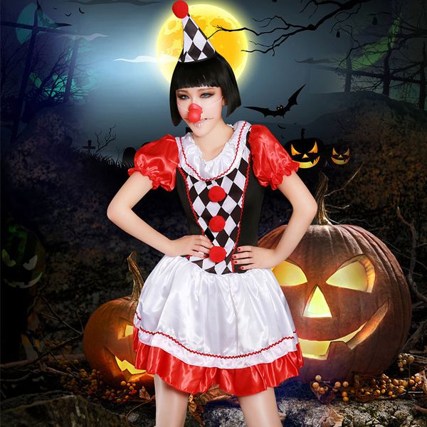 halloween dress female party cosplay costumes halloween funny clowns dresses for stage performances helloween rave clothes l2701, Black;red
halloween dress female party cosplay costumes halloween funny clowns dresses for stage performances helloween rave clothes l2701, Black;red