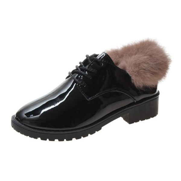 fall/winter 2020 british style casual fashion hairy mouth plus velvet warmth versatile female belted heel shoes, Black
fall/winter 2020 british style casual fashion hairy mouth plus velvet warmth versatile female belted heel shoes, Black