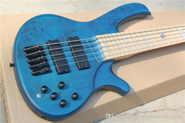 electric bass tree with five strings, tubercle grain veneer, white wax wood, blue body maple new
electric bass tree with five strings, tubercle grain veneer, white wax wood, blue body maple new