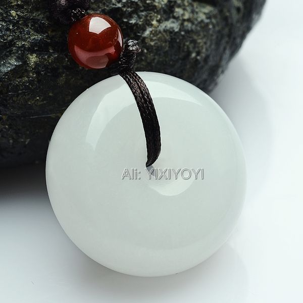beautiful natural white jade carved chinese round buckle amulet lucky pendant + necklace certificate fine jewelry, Silver
beautiful natural white jade carved chinese round buckle amulet lucky pendant + necklace certificate fine jewelry, Silver