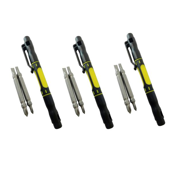 3 set durable repair tools 4-in-1 bi-material double ended pocket screwdriver
3 set durable repair tools 4-in-1 bi-material double ended pocket screwdriver