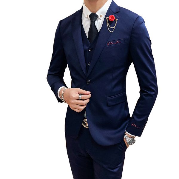 setwelldrees men suit new fashion 3 pieces set slim fit design custom made groom wedding tuxedo (jacket + pants + vest, Black;gray
setwelldrees men suit new fashion 3 pieces set slim fit design custom made groom wedding tuxedo (jacket + pants + vest, Black;gray