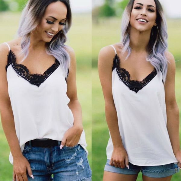 womens summer lace strappy vest tank casual sleeveless cami holiday blouse, White
womens summer lace strappy vest tank casual sleeveless cami holiday blouse, White