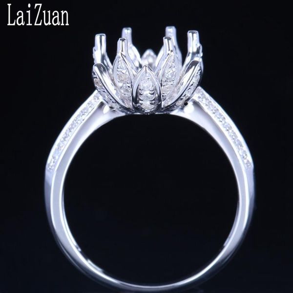 round 8-9mm solid 14k white gold 0.4ct natural diamonds semi mount wedding engagement ring setting fashion flower style jewelry, Golden;silver
round 8-9mm solid 14k white gold 0.4ct natural diamonds semi mount wedding engagement ring setting fashion flower style jewelry, Golden;silver