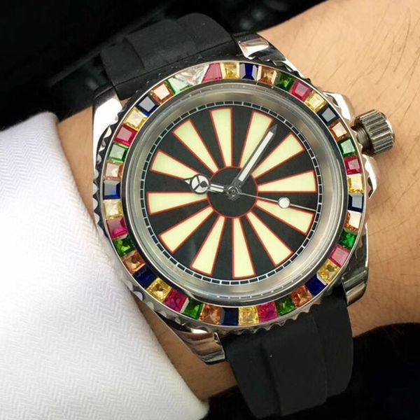 new classic mens watch automatic mechanical movement sapphire mirror luxury color diamond ring super waterproof luxury designer mens watches, Slivery;brown
new classic mens watch automatic mechanical movement sapphire mirror luxury color diamond ring super waterproof luxury designer mens watches, Slivery;brown