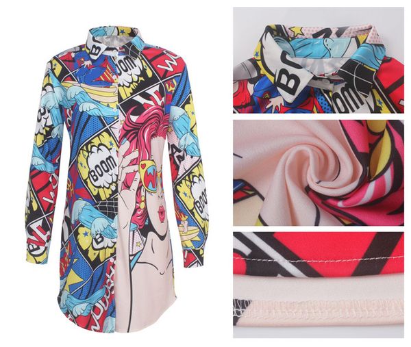 women designer shirt dress casual fashion multicolor printed long sleeve lapel neck summer women designer clothes, Black;gray
women designer shirt dress casual fashion multicolor printed long sleeve lapel neck summer women designer clothes, Black;gray
