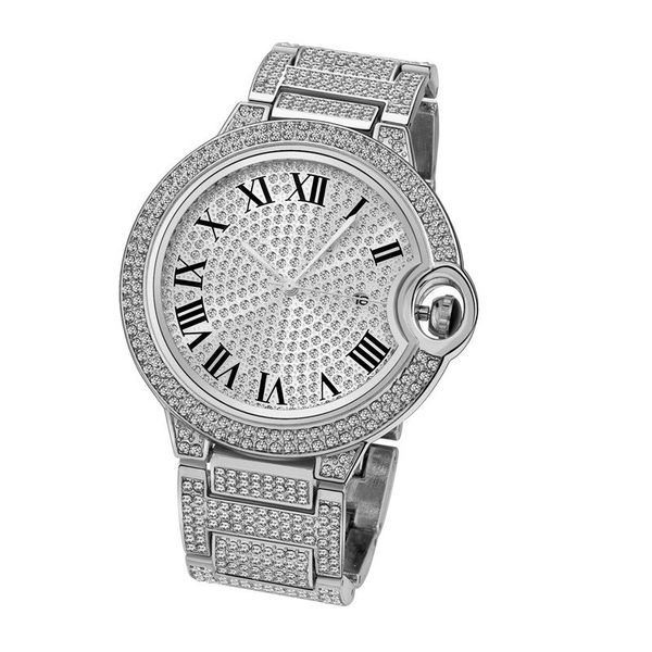 wholesale fashion men women diamond watch full iced out stainless steel design watches quartz movement couple gift wristwatch clock montre, Slivery;brown
wholesale fashion men women diamond watch full iced out stainless steel design watches quartz movement couple gift wristwatch clock montre, Slivery;brown